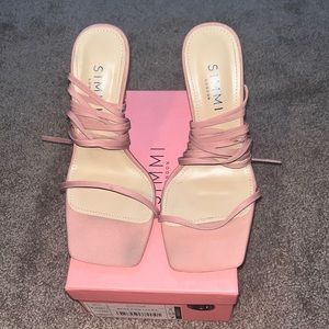 Square Pink simmi heels